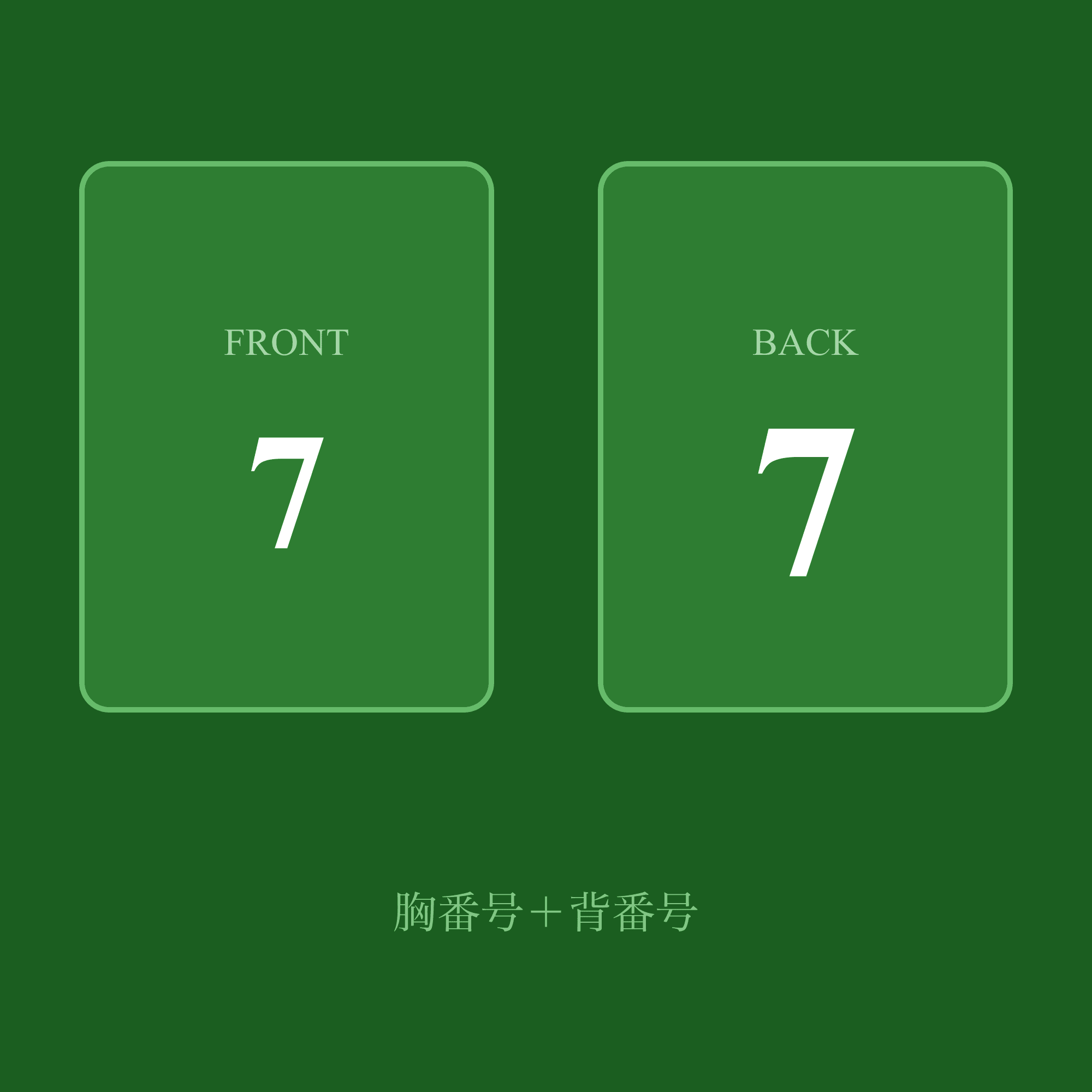 胸番号+背番号セット
